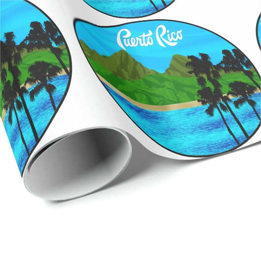 Puerto Rico Liebhaber Geschenkpapier (Rolleneckpunkt)