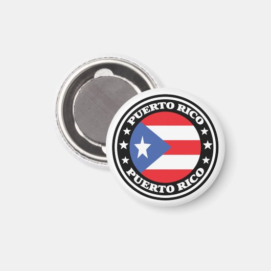 Puerto Rico Logo für die nationale Flagge Magnet (Vorderseite/Rückseite)