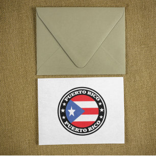 Puerto Rico Logo für die nationale Flagge Postkarte