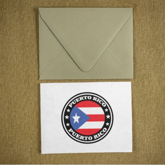 Puerto Rico Logo für die nationale Flagge Postkarte