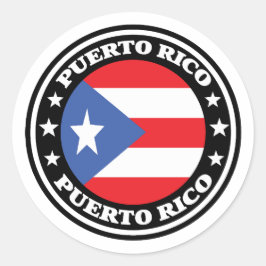 Puerto Rico Logo für die nationale Flagge Runder Aufkleber