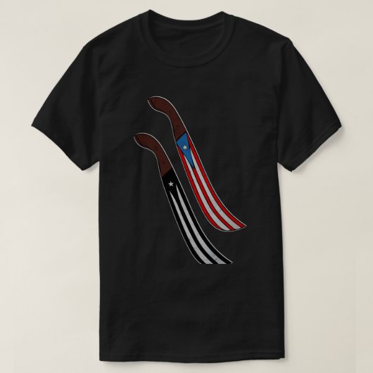 Puerto Rico Machete Flags T-Shirt (Design vorne)