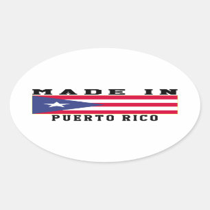 Puerto Rico machte in den Entwürfen Ovaler Aufkleber