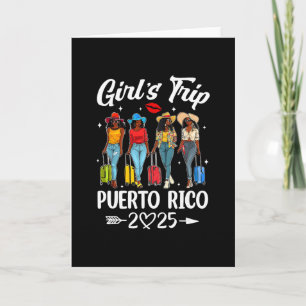 Puerto Rico Mädchen Reise 2025 Geburtstagsgruppe F Karte
