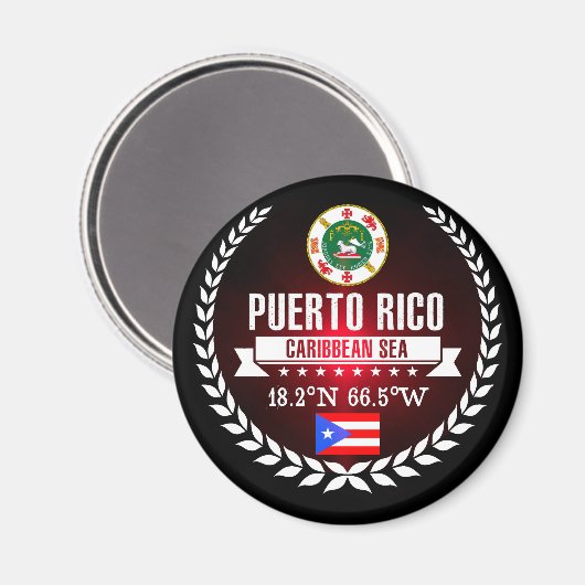 Puerto Rico Magnet (Vorderseite/Rückseite)