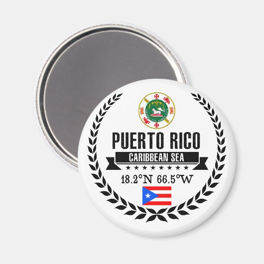 Puerto Rico Magnet (Vorderseite/Rückseite)