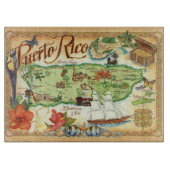 Puerto Rico Map Cutting Board Schneidebrett (Vorderseite)