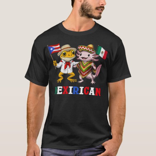 Puerto Rico Mexiko Erbe T-Shirt (Vorderseite)