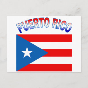 Puerto Rico mit Flag-Produkten Postkarte