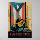 Puerto Rico, Musiker und Flag Postcard Poster (Vorne)