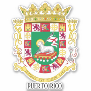Puerto Rico National Coat of Arms Patriotic Aufkleber
