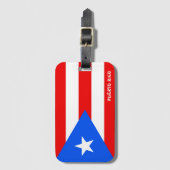 Puerto Rico National Flag Patriotic Gepäckanhänger (Vorderseite Vertikal)
