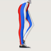 Puerto Rico Nationale Flaggenfarben Vertikal gestr Leggings (Rechts)