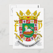 Puerto Rico Offizieller Wappen Heraldry Symbol Postkarte (Vorne/Hinten)