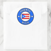 Puerto Rico Ovaler Aufkleber (Tasche)