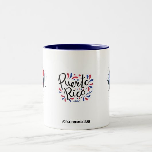 Puerto Rico Pa que tu las seps Zweifarbige Tasse (Mittel)