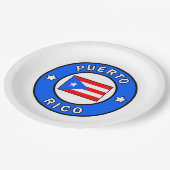 Puerto Rico Pappteller (Schrägansicht)