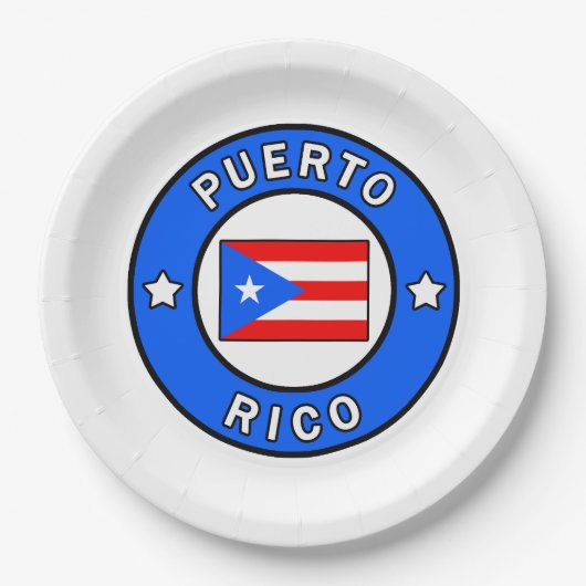 Puerto Rico Pappteller (Vorderseite)