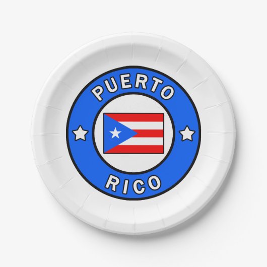 Puerto Rico Pappteller (Vorderseite)