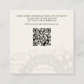 Puerto Rico Passport Wedding QR Begleitkarte (Vorderseite)