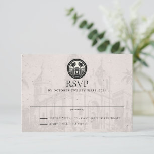 Puerto Rico Passport Wedding RSVP Karte
