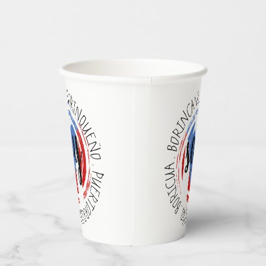 Puerto Rico Patriotic De Pura Cep Pappbecher (Rechts)