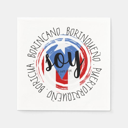 Puerto Rico Patriotic De Pura Cepa Serviette (Vorderseite)