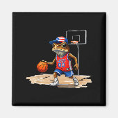 Puerto Rico Patriotic Flag Boricua Fun Basketball Magnet (Vorne)