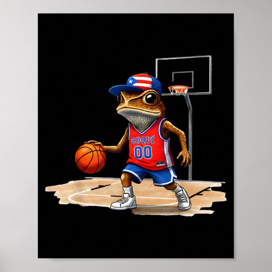 Puerto Rico Patriotic Flag Boricua Fun Basketball Poster (Vorne)