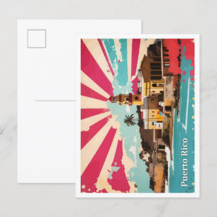 Puerto Rico Pop Kunst, Dichtung und Musik Postkarte