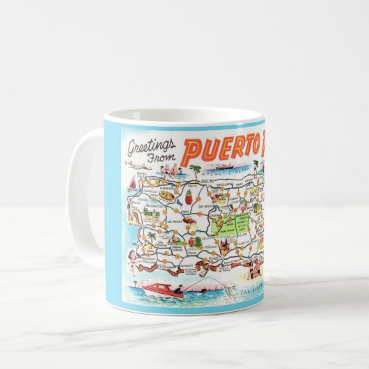 Puerto Rico Postcard Tasse (Vorderseite Links)