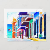 Puerto Rico Postkarte (Vorne/Hinten)