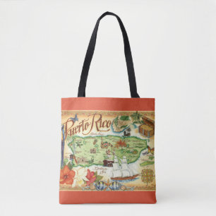 Puerto Rico Postkarten-Karten-Schultertasche Tasche