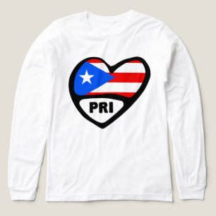 Puerto Rico PRI Herzenflagge Tri-Blend Shirt