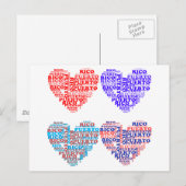 Puerto Rico Produkte für Herz Postkarte (Vorne/Hinten)