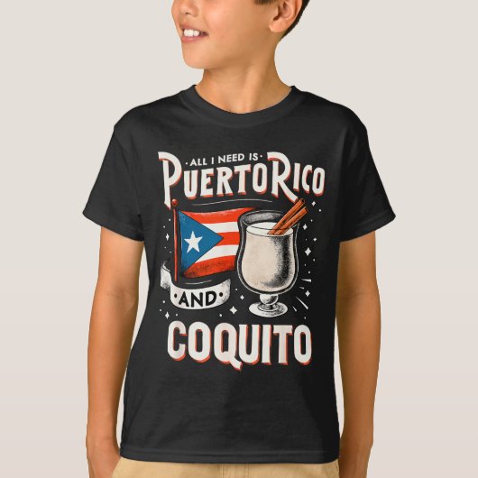 Puerto Rico Puerto Rican Eggnog Christmas Rum Coqu T-Shirt (Vorderseite)