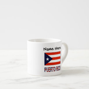 Puerto Rico puerto-ricanische Flagge Blau Personal Espressotasse