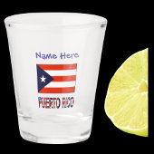 Puerto Rico Puerto Rico Flag Blau Personalisiert Schnapsglas