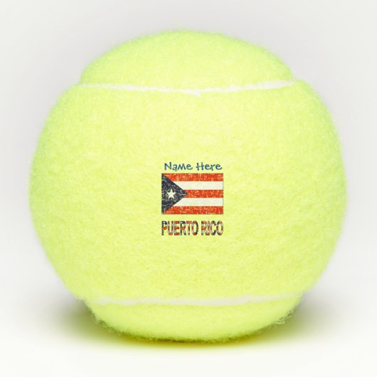 Puerto Rico Puerto Rico Flag Blau Personalisiert Tennisbälle (Vorderseite)