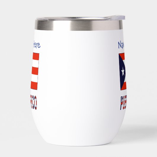 Puerto Rico Puerto Rico Flag Blau Personalisierung (Links)