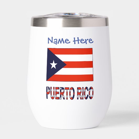 Puerto Rico Puerto Rico Flag Blau Personalisierung (Vorderseite)