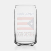Puerto Rico Puerto Rico Flag Blau Personalisierung Dosenglas (Rückseite)