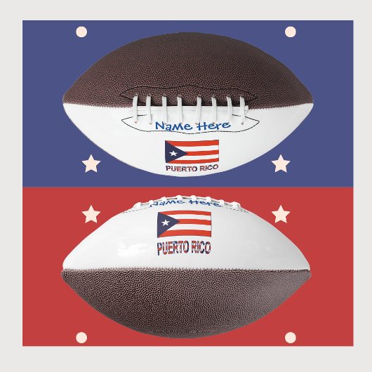 Puerto Rico Puerto Rico Flag Blau Personalisierung Football