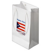 Puerto Rico Puerto Rico Flag Blau Personalisierung Kleine Geschenktüte (Vorderseite Schrägansicht)
