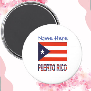 Puerto Rico Puerto Rico Flag Blau Personalisierung Magnet
