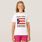 Puerto Rico Puerto Rico Flag Blau Personalisierung T-Shirt (Vorne ganz)