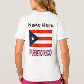 Puerto Rico Puerto Rico Flag Blau Personalisierung T-Shirt (Rückseite)