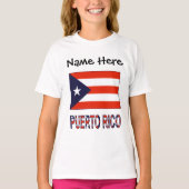 Puerto Rico Puerto Rico Flag Blau Personalisierung T-Shirt (Vorderseite)