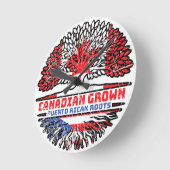 Puerto Rico Puerto Rico Kanada Roots Runde Wanduhr (Winkel)