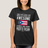 Puerto Rico Puerto Rico Roots Puerto Rico Flag T-Shirt (Vorderseite)